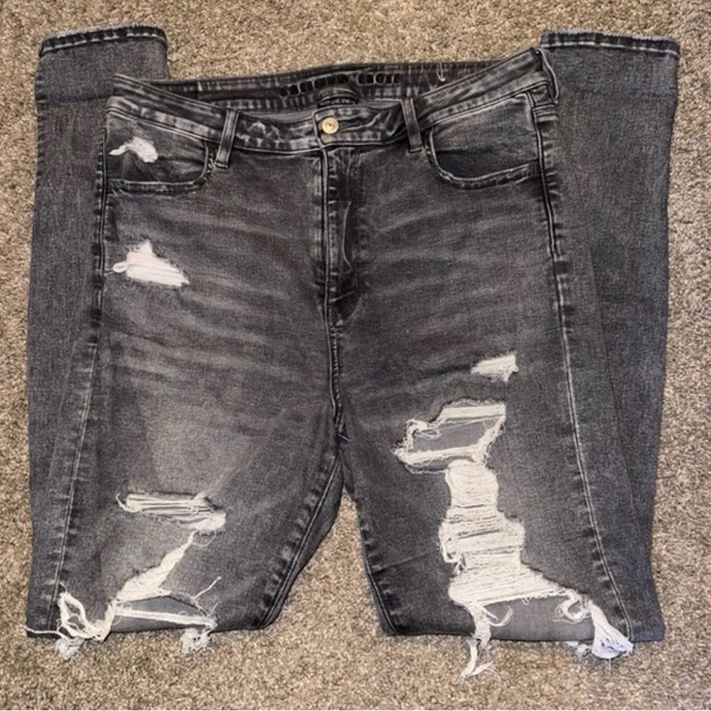 American Eagle Outfitters Ripped Gray Skinny Jeans